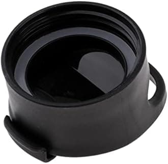 Generic Sports Water Bottle Replacement Lid Cap for Wide Mouth Vacuum Bottle, Black Silicone Flip Top, 60mm/2.36inch Diameter, Round, Dishwasher Safe, Insulated, One Handed Drinking, Leak Proof