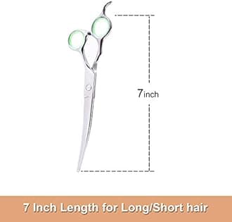 LovinPet Dog Grooming Scissors, Sharp and Strong Pet Dog Professional Scissors Stainless Steel Curved Up Shear