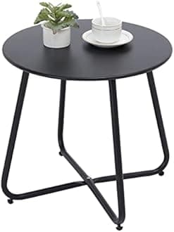 Juserox Small Patio Side Table (Black)