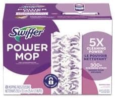 Swiffer PowerMop Multi-Surface Mop for Floor Cleaning, Mopping Pad Refills for Floor Cleaning, 8 Count