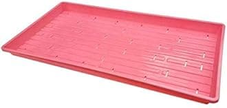 Microgreen 1020 Trays, Pink 10 Pack, Extra Strength with Holes Shallow Seed Plant Tray Grow Microgreens Wheatgrass Fodder Sprouting
