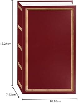 Pioneer Photo Albums STC-504 Burgundy Red Photo Album, 504 Pockets 4"x6"