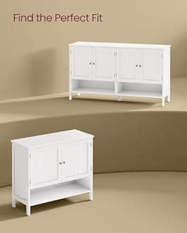 VASAGLE Shoe Cabinet, 3-Tier Shoe Storage Organizer, Modern Freestanding Cabinet with Height-Adjustable Shelf, 13.8 x 31.5 x 27.6 Inches, Entryway, Cloud White ULBC044W01