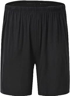MoFiz Men's Pyjama Shorts Bottoms Ultra Soft Modal Lounge Wear Shorts with Pockets