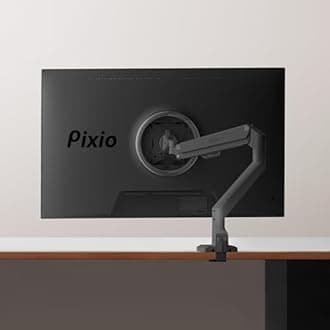 PS1S Wave Black Single Monitor Arm Stand Desk Mount - Fits up to 32 inches Monitors and up to 19.8lbs. VESA Compatibility and Integrated Cable Management