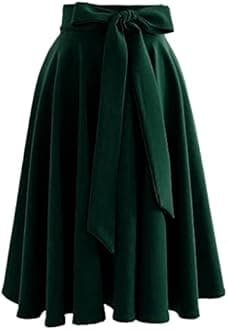 JANAK Creation Women's Knee Length Poly Crepe Skirt