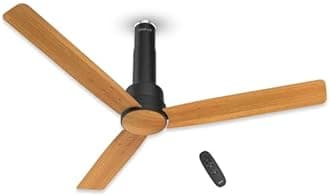Havells 1200mm Elio Prime BLDC Ceiling Fan | Remote Controlled, High Air Delivery Fan | 5 Star Rated, Upto 60% Energy Saving, 2+1* Year Warranty | (Pack of 1, Pinewood Matte Black)