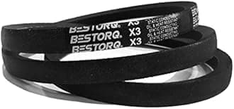 BESTORQ 8V3350 Rubber V-Belt, Wrapped, Black, 335" Length x 1" Width x 0.96" Height, Pack of 5