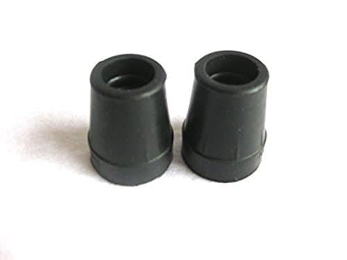 Harvy 1/2" Heavy Duty Black Rubber Replacement Cane Tip. (2 Pack) ...