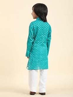 Pro-Ethic Style Developer Boy's Cotton Printed Kurta Pajama For Kid'S s Traditional Dress Kurta Pajama Set