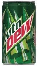 Mountain Dew Soda 7.5oz Small Mini Cans 3/8 Packs (24 Cans)