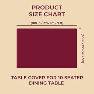 STITCHNEST PVC Transparent 10 Seater Dining Table Cover with Silver Lace, (60x108 Inches)