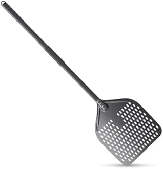 NUTUNI 43" Long Handle Pizza Peel, 12"x14" Perforated Pizza Spatula, Professional Aluminum Pizza Paddle for Brick ovens Homemade Pizza