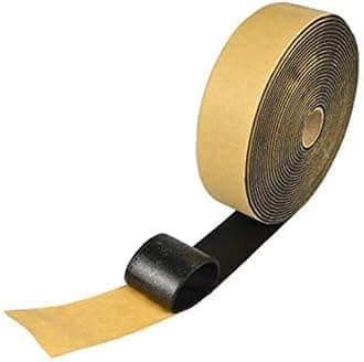 Foam Insulation Tape Weather Stripping Door Seal Strip, High Density Single Sided Black Foam Seal Tape Self Adhesive for Waterproof Plumbing HVAC Cooling Air Conditioner (33ft W 2" x T 1/8")