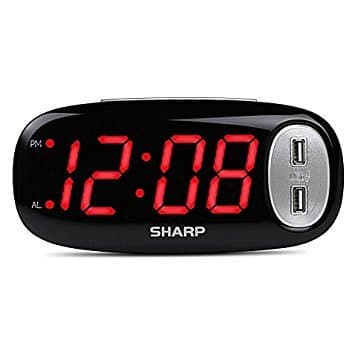 Digital Alarm Clock with 2 USB Ports