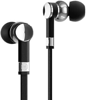 MASTER & DYNAMIC MWE05 Wired in Ear Headphones, Wired Ear Buds with Built-in Remote to Control Music, Phone Calls, and Volume with USB-C Adapter, Palladium/Black