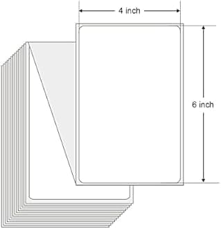 MakerKing Thermal Labels 4x6 White 200 Pack 4"x6" Compatible with Rollo, Munbyn, iDPRT, Polono, Zebra Thermal Label Printer