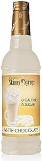 Jordan's Skinny Syrups Mixes Sugar Free White Chocolate Syrup | Zero Calories, Zero Sugar, Zero Carbs | For Coffee, Tea, Lattes | 1 Bottle (750 mL)