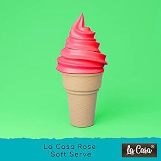La Casa Soft Serve or Softy Premix - Rose | Extra Creamy & Strong Flavor | Simply add Milk to prepare Soft Serves | 250g |