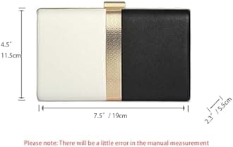 Evening Clutch for Women, Evening Bag Crossbody Bag Wedding Bridal Purse Cocktail Party Prom (Black)