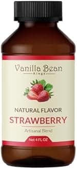 Natural Strawberry Extract for Baking and Flavoring - 4 OZ - Premium Quality Natural Flavors for Baked Goods, Desserts, & Cooking