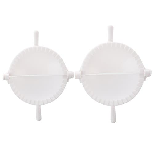 uxcell Plastic Meat Pie Dumpling Mould Pastry Press Makers 2 Pcs White