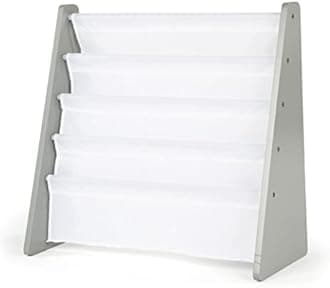 HumbleCrew Hamburg Crew (Humble Crew) Picture Book Storage Shelf, 4-Tier, Kids, Gray/White, 25 x 11 x 24.01 inches (63.5×27.9×61 cm) [Officially Imported to Japan] WO671