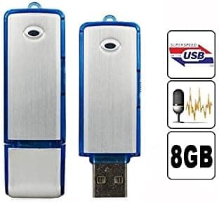 Spy Hidden Mini Digital Voice Audio Recorder Device | Small Size Mini | Portable | in Built 8 GB Memory, Microphone Mic | Dictaphone | Without Light | Latest Model | Asleesha