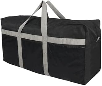 REDCAMP Foldable Travel Bag, Large Sports Bag, 75L/96L/100L, Lightweight Waterproof Tote Bag, Black 100l, 100l, Utility-focused, Practical, Understated Black