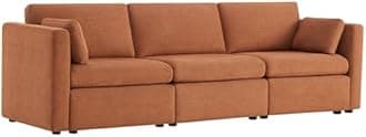 CHITA Oversized Modular Sectional Convertible Fabric Sofa Set, FSC Certified Extra Large Sectional Deep Seat Couch for Living Room,112 inch Width, 3 Seat Modern Modular Sofa, Terracotta