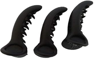 TRENDSETTER Black Color Acrylic Material Banana/Mirchi Hair Clips For Women & Girls (Black color, Curved Shape) (pack of 3) Glossy Look