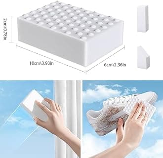 Magic Sponge Eraser 50Pack, 2X Melamine Sponge Foam Pads, All-Purpose Large Kitchen Dish Cleaning White Nano Scrub Non-Scratch for House, Car, Shoe