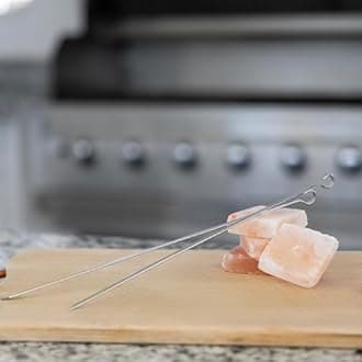 Outset 76684, Himalyan Salt Cubes Stainless Steel Skewers