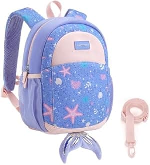mommore Toddler Backpack for Girls and Boys Neoprene Kids Bookbag with Leash 3D Cartoon Preschool Backpacks