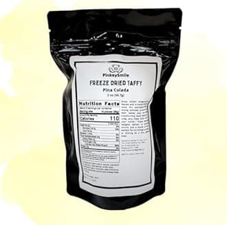 Pina Colada Flavored Freeze-Dried Taffy 2 oz – Crunchy & Airy Snack – Bite-Size Pieces – Ships in Box – Bold Taste & Light Texture