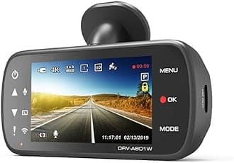 Kenwood DRV-A601WDP 4K Ultra HD Dual Car Dash Cam with 3.0" LCD Display | GPS Integrated | Wireless Link