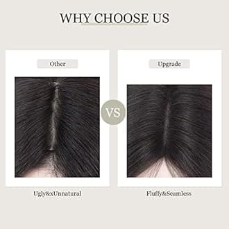 Hair Toppers for Women Real Human Hair,Hairs Toppers for Women No Bangs Top Hairs Extensions/Pieces for Thinning Haisr