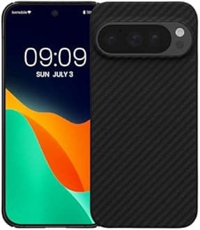 kalibri Aramid Fiber Case Compatible with Google Pixel 10 Pro XL - Case Super Slim Strong Protective Phone Cover - Black Matte