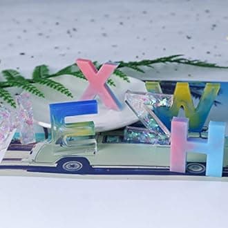 SOWUNO Alphabet Mold Set Creative DIY Pendant Epoxy Mold Number Mold for Jewelry Alphabet Silicone Molds Silicone Casting Molds Pendant Resin Molds for Pendant