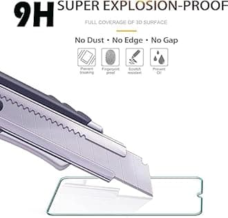 Lucyliy (3 Pack) Compatible for ZTE Blade V70 Design Screen Protector Tempered Glass,Case Friendly [9H Hardness][High definition Anti Scratch]