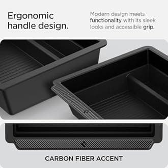 Spigen Center Console Organizer Tray Tesla Model Y Juniper (2025) Tesla Model 3 Highland (2025/2024) [Slide Technology] Multi-functional TO220SH ACP07785 (Black)