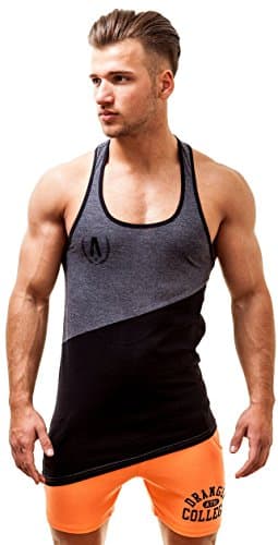 Dranged Mens Tank Asylum, blue
