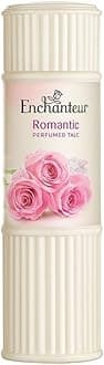Enchanteur Romantic Perfumed Talc Powder for Women, 125g with Roses and Jasmine Extracts