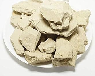 ECO Lavish Natural White Edible Clay Chunks, Pure Multani Mitti (Fuller's Earth) Skin Face Clay for Oil Control, 1kg