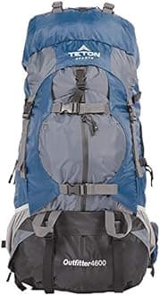TETON Sports Outfitter 4600 Ultralight Internal Frame High-Performance Backpack for Hiking, Camping, Travel, and Outdoor Activities; 75L, Blue