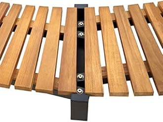 Solid Wood Spa Surround Frame, Outdoor Massage Hot Tub Frame with Solid Acacia Wood Steps and Stoarge Compartment for Outdoor, Garden, Backyard, Patio, 107.5"x107.5"x20.9"(C) -37