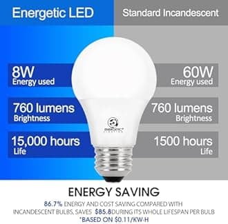 ARLKP 24 Pack LED Light Bulbs 60 Watt Equivalent, A19 Warm White 3000K, E26 Base, Non-Dimmable, 750lm