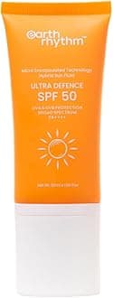 Earth Rhythm Ultra Defence Hybrid Sunscreen SPF 50 – UVA/UVB Defence, Water-Resistant, Matte, Oxybenzone-Free