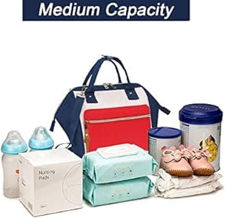 VISMIINTREND Itsy Bitsy Mini Small Diaper Bag Backpack | Convertible | Stylish | Mother | Travel | Kids friendly | Lightweight | Maternity | Girl | Boy | Blue | Small | Baby Bag | Gifts, Mini Red, 1