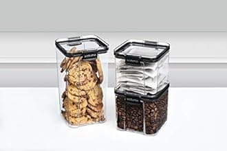 Sistema Ultra Collection Square Food Storage Container, 43.9 oz./1.3 L Clear/Black